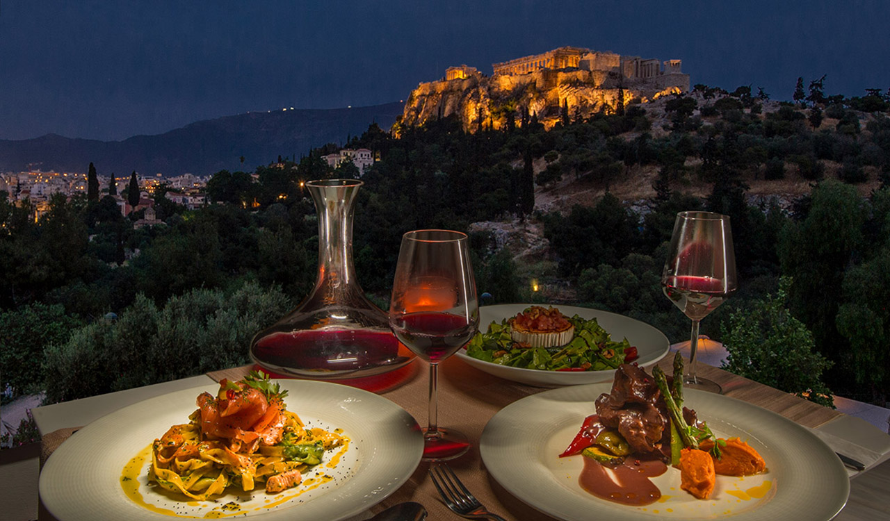 rooftop restaurant in athens - chocolat royal